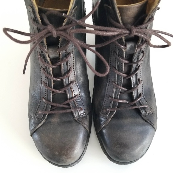 GROUNDHOG Combat Boots Brown Distressed Leather - Picture 7 of 12